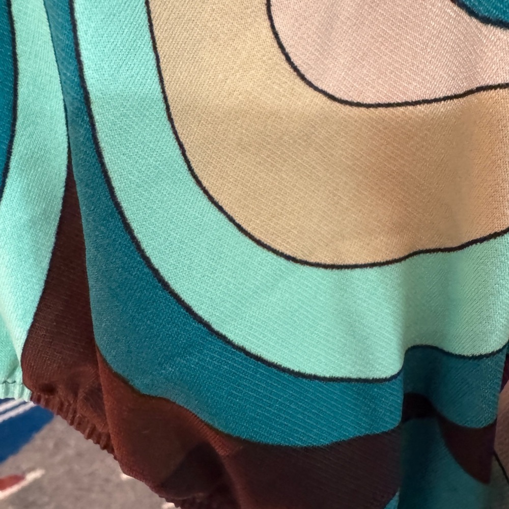 Rabbit Rabbit Rabbit Brown and Green Puff Sleeve Dress - Picture 7 of 9